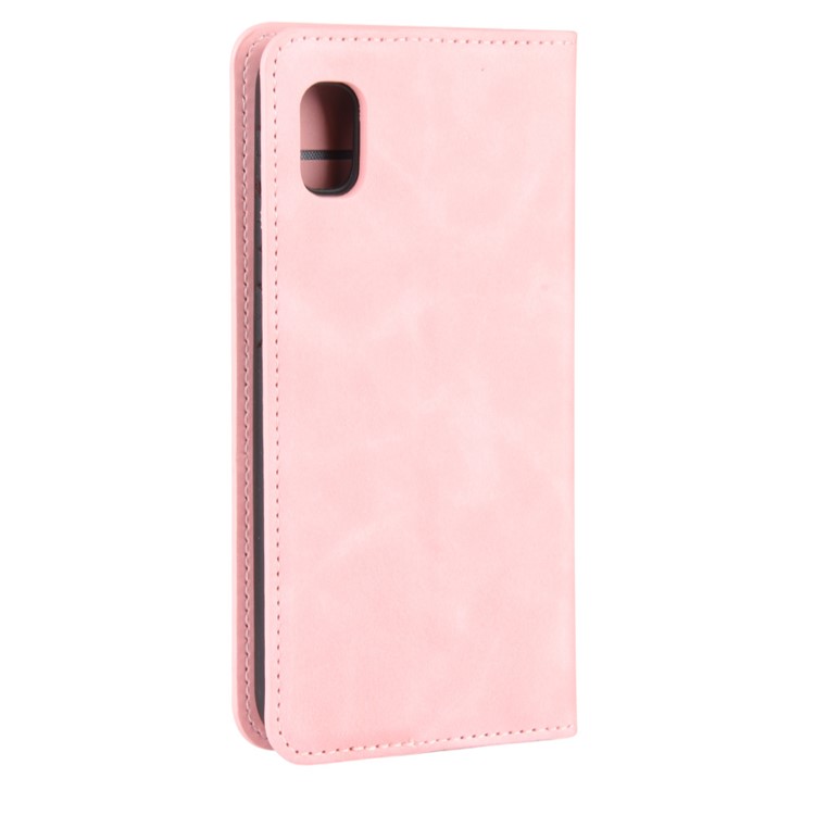 Caso Carteira Sedoso Toque De Couro Para Samsung Galaxy A10E - Rosa-6