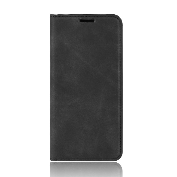 Funda de Carcasa de Cuero de Tacto Silky Para Samsung Galaxy A10 - Negro