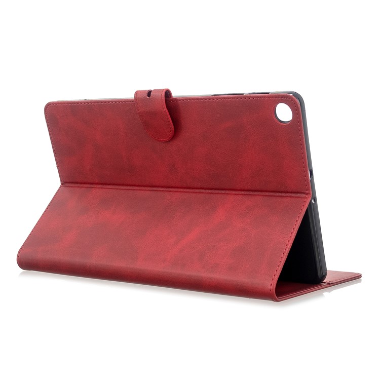 PU Leather Wallet Stand Tablet Protective Case for Samsung Galaxy Tab A 10.1 (2019) T510 T515 - Red-4