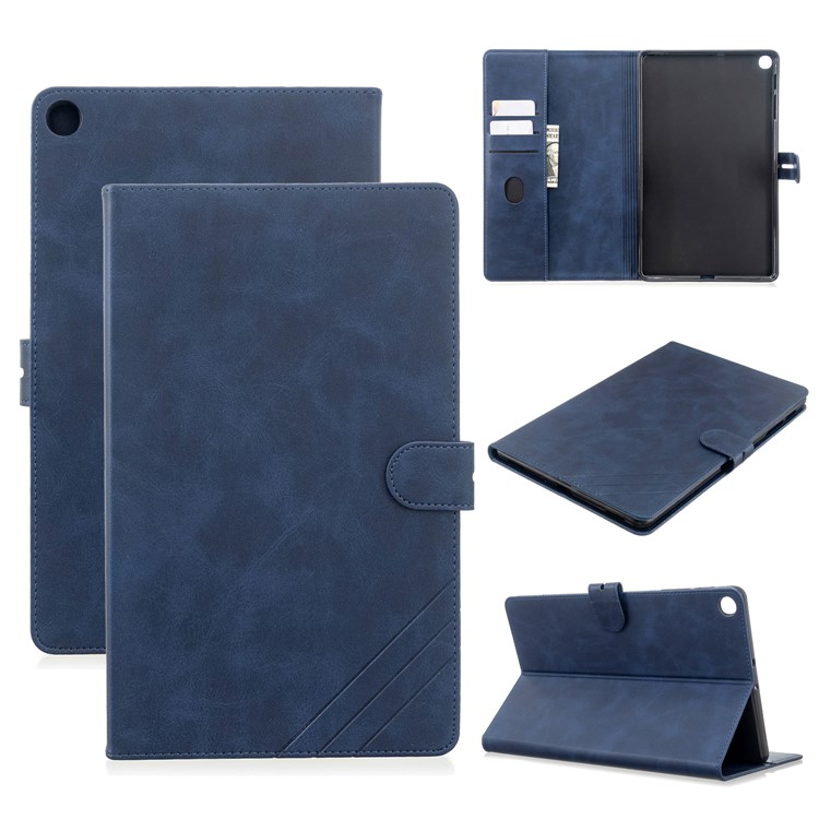 PU Leather Wallet Stand Tablet Protective Case for Samsung Galaxy Tab A 10.1 (2019) T510 T515 - Blue-1