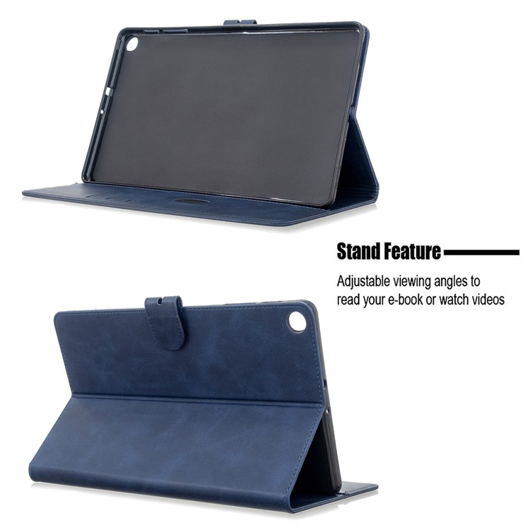 PU Leather Wallet Stand Tablet Protective Case for Samsung Galaxy Tab A 10.1 (2019) T510 T515 - Blue-9