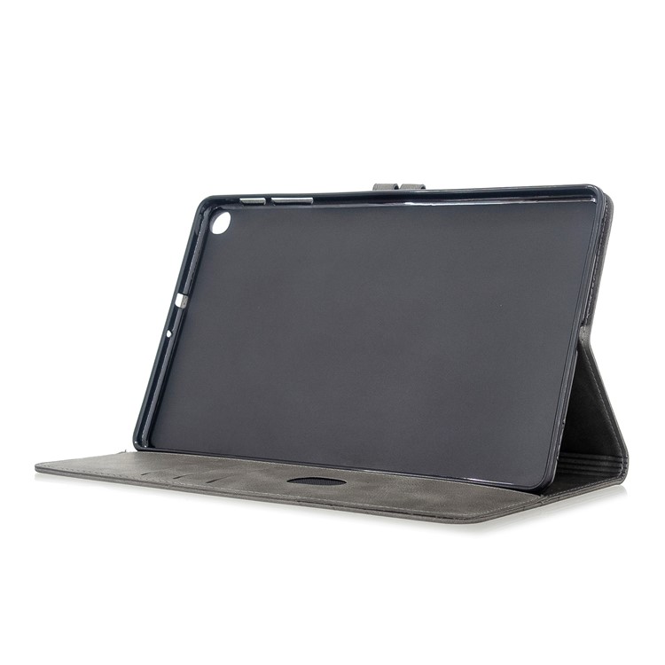 PU Leather Wallet Stand Tablet Protective Case for Samsung Galaxy Tab A 10.1 (2019) T510 T515 - Grey-5