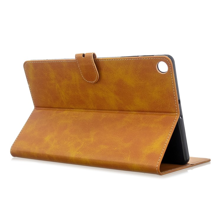 PU Leather Wallet Stand Tablet Protective Case for Samsung Galaxy Tab A 10.1 (2019) T510 T515 - Brown-4