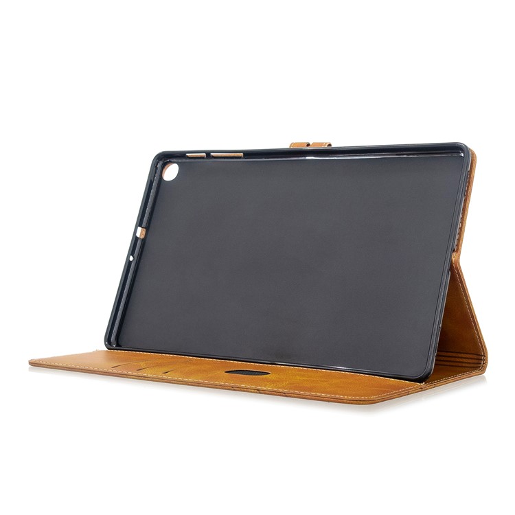 PU Leather Wallet Stand Tablet Protective Case for Samsung Galaxy Tab A 10.1 (2019) T510 T515 - Brown-5
