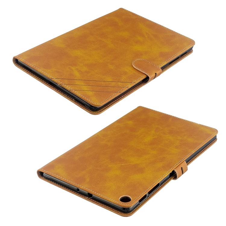 PU Leather Wallet Stand Tablet Protective Case for Samsung Galaxy Tab A 10.1 (2019) T510 T515 - Brown-8