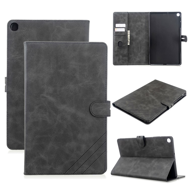 Tablette Support De Porte-monnaie En Cuir PU Étui De Protection Pour Samsung Galaxy Tab A 10.1 (2019) T510 T515 - Noir-1