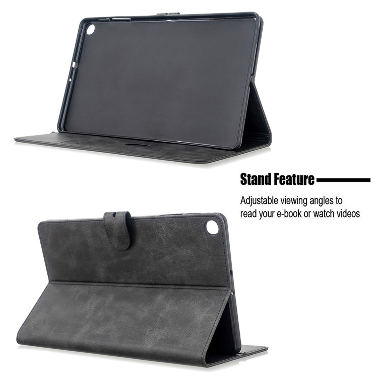 Tablette Support De Porte-monnaie En Cuir PU Étui De Protection Pour Samsung Galaxy Tab A 10.1 (2019) T510 T515 - Noir-9