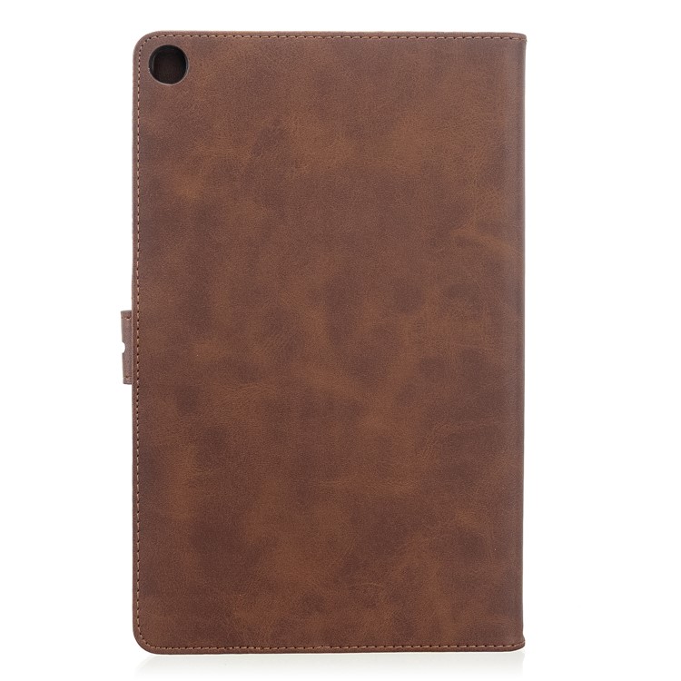 PU Leather Wallet Stand Tablet Protective Case for Samsung Galaxy Tab A 10.1 (2019) T510 T515 - Coffee-3