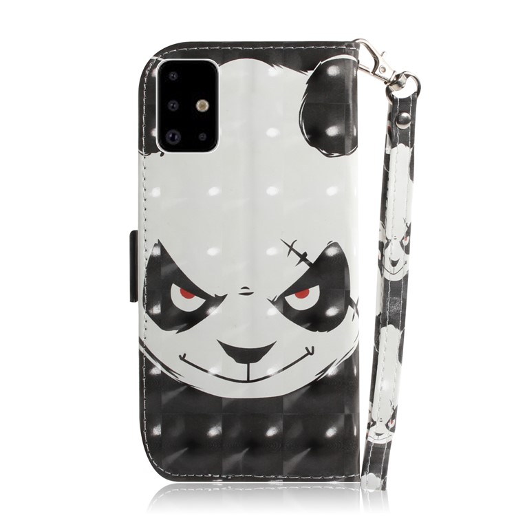 Light Spot Decor Pattern Printing Wallet Leather Flip Case for Samsung Galaxy A71 A715 - Panda-3