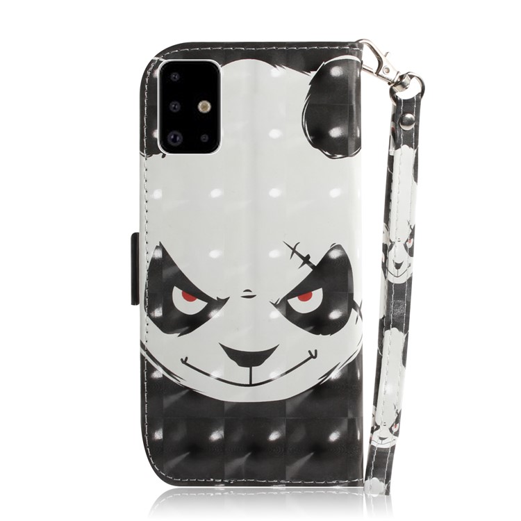 Light Spot Decor Pattern Printing Wallet Leather Flip Case for Samsung Galaxy A71 - Panda-3