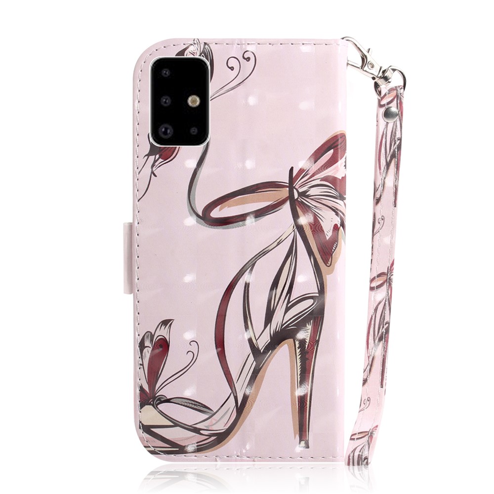 Light Spot Decor Pattern Printing Wallet Leather Flip Case for Samsung Galaxy A71 A715 - High Heels-3