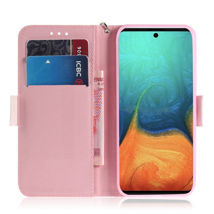 Modèle Décoration Spot Lumineux Cas Flip En Cuir Portefeuille D'impression Pour Samsung Galaxy A71 - Panda Bébé-7