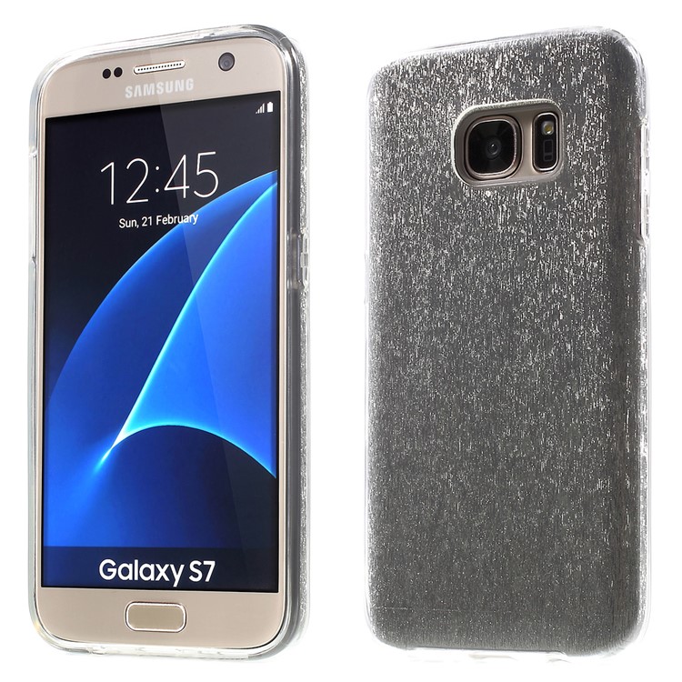 

Glitter Paper PC TPU Hybrid Case for Samsung Galaxy S7 G930 - Silver