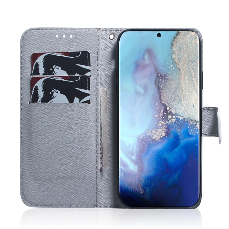 Pattern Printing PU Leather Wallet Phone Casing for Samsung Galaxy S20 - Owl-8
