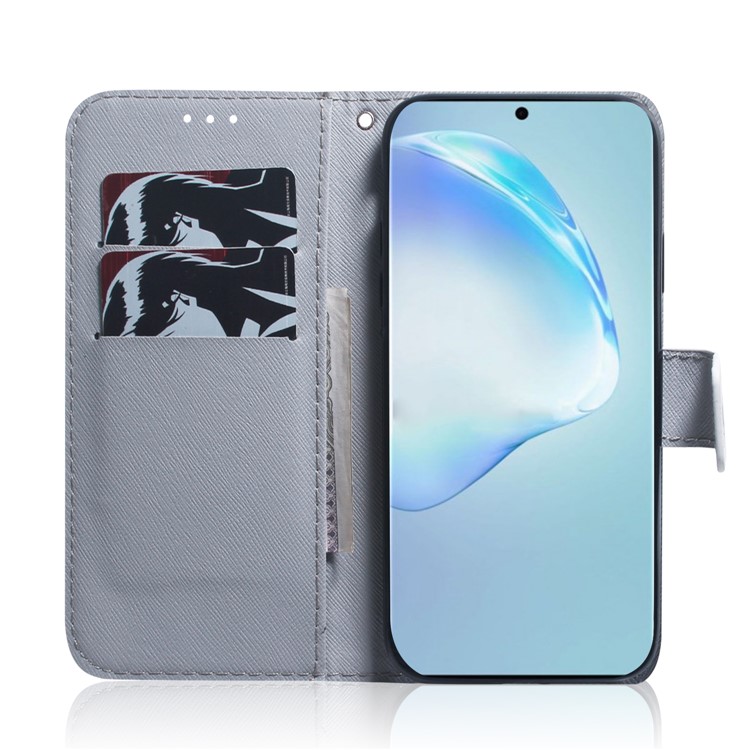 Pattern Printing Wallet Stand Flip Leather Phone Case for Samsung Galaxy S20 Plus - Lion-8