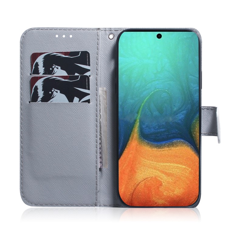 Modèle D'impression PU en Cuir Pupelle Couverture de Téléphone Pour Samsung Galaxy A71 A715 - Lion-8