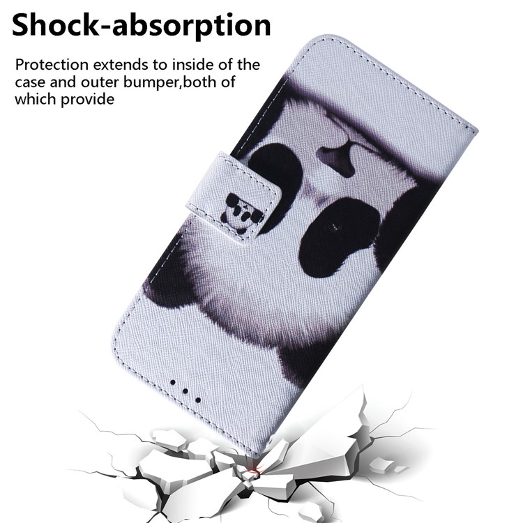 Impresión de Patrones PU Cuero Cover de la Billetera Para Samsung Galaxy A71 A715 - Panda-5