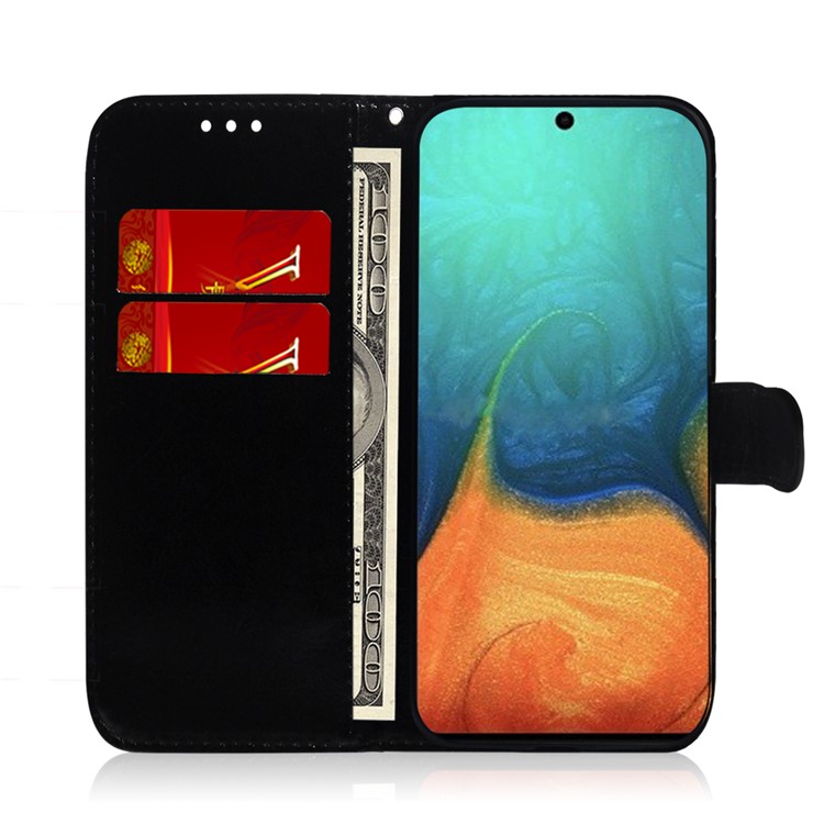 Custodia da Portafoglio Per il Portafoglio in Pelle di Capolavori a Specchio Per Samsung Galaxy A71 A715 - Nero-9