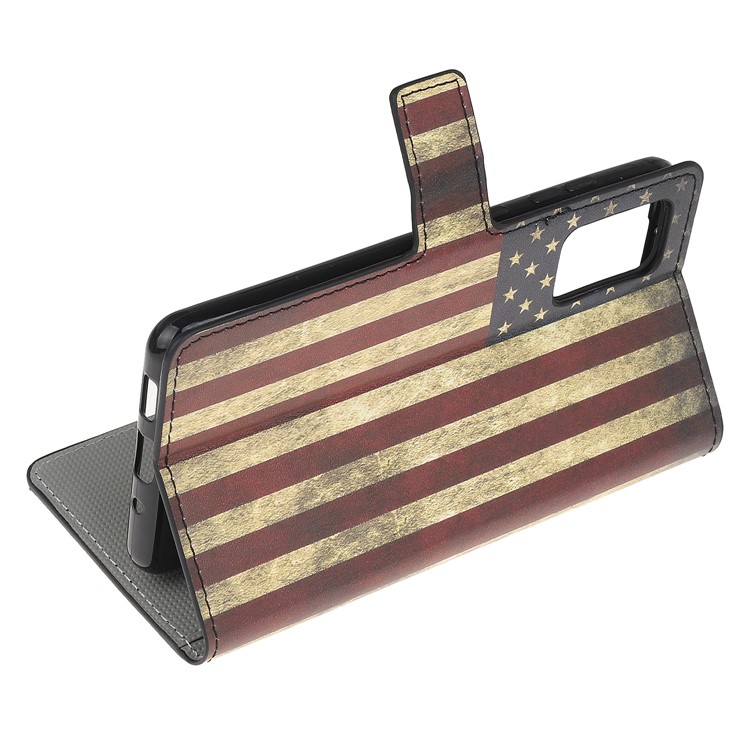 Pattern Printing Wallet Leather Case for Samsung Galaxy S20 Plus - Vintage US Flag-4