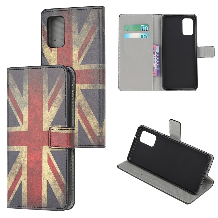 Pattern Printing Wallet Leather Case for Samsung Galaxy S20 Plus - Retro UK Flag-1