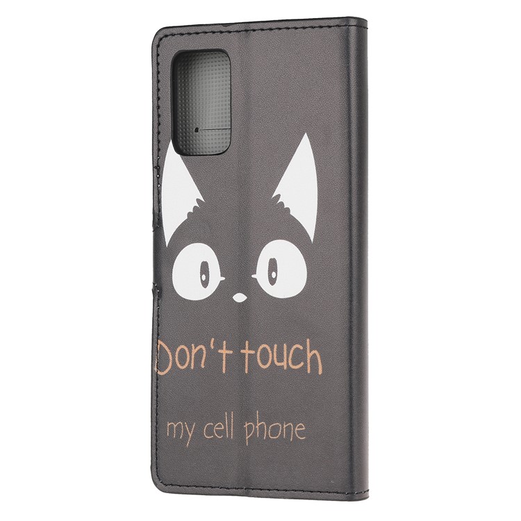 Pattern Printing Wallet Leather Case for Samsung Galaxy S20 Plus - Don't Touch My Cell Phone-3