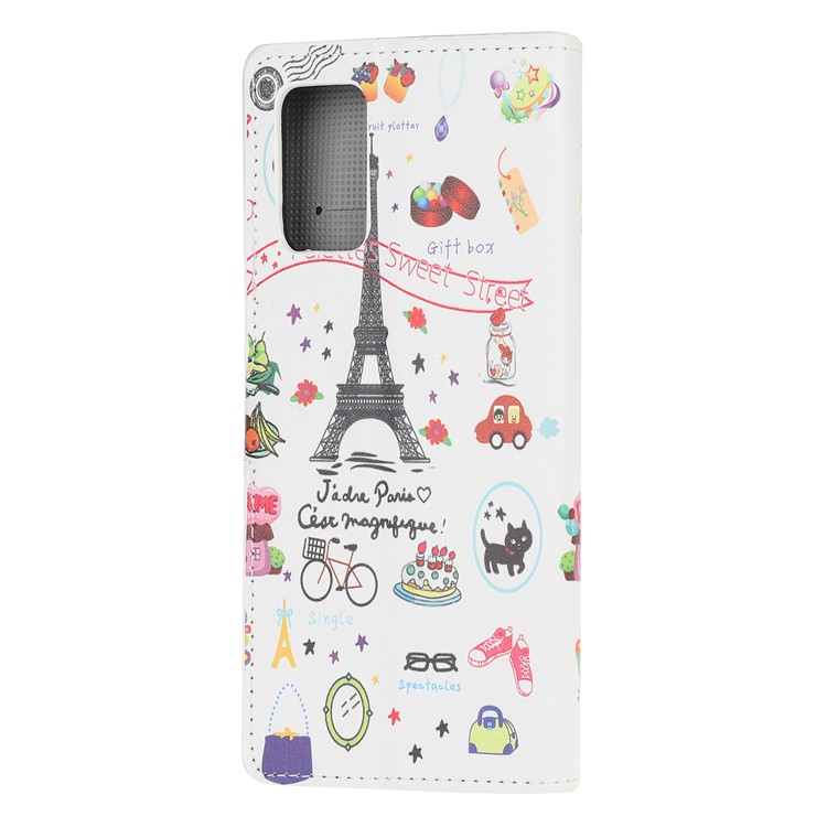 Pattern Printing Wallet Leather Case for Samsung Galaxy S20 Plus - Palettes Sweet Street-3