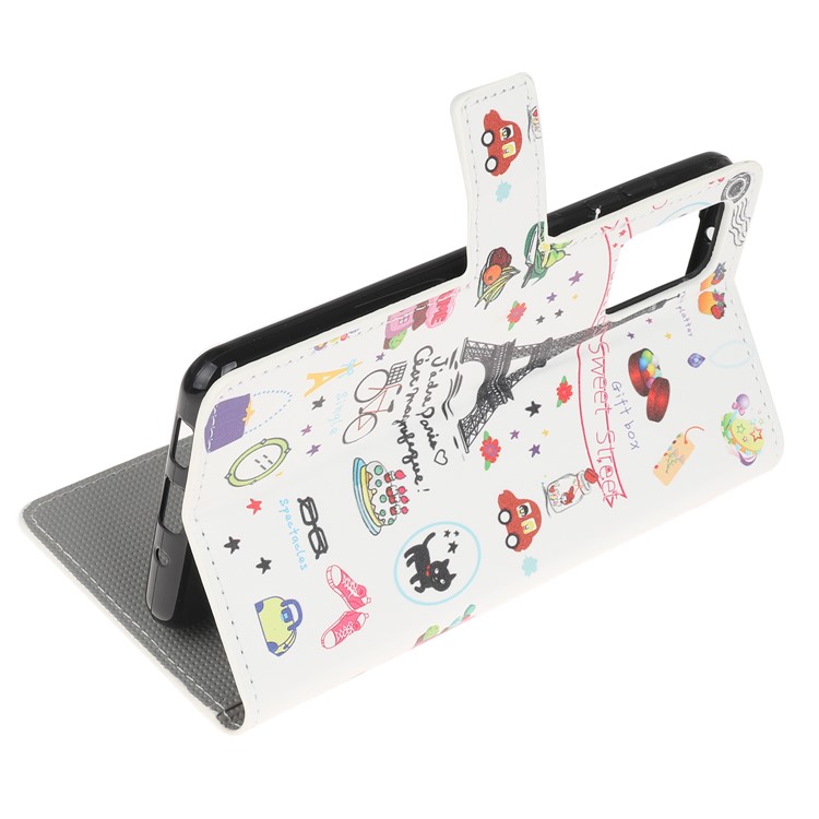 Pattern Printing Wallet Leather Case for Samsung Galaxy S20 Plus - Palettes Sweet Street-4