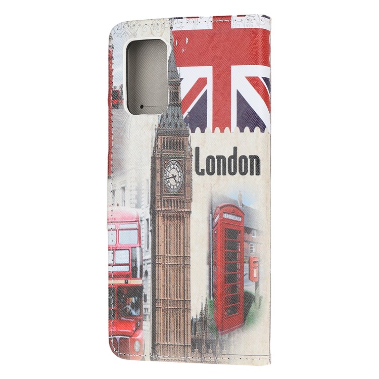 Pattern Printing Cross Texture Leather Wallet Phone Case for Samsung Galaxy S20 - UK Flag-3
