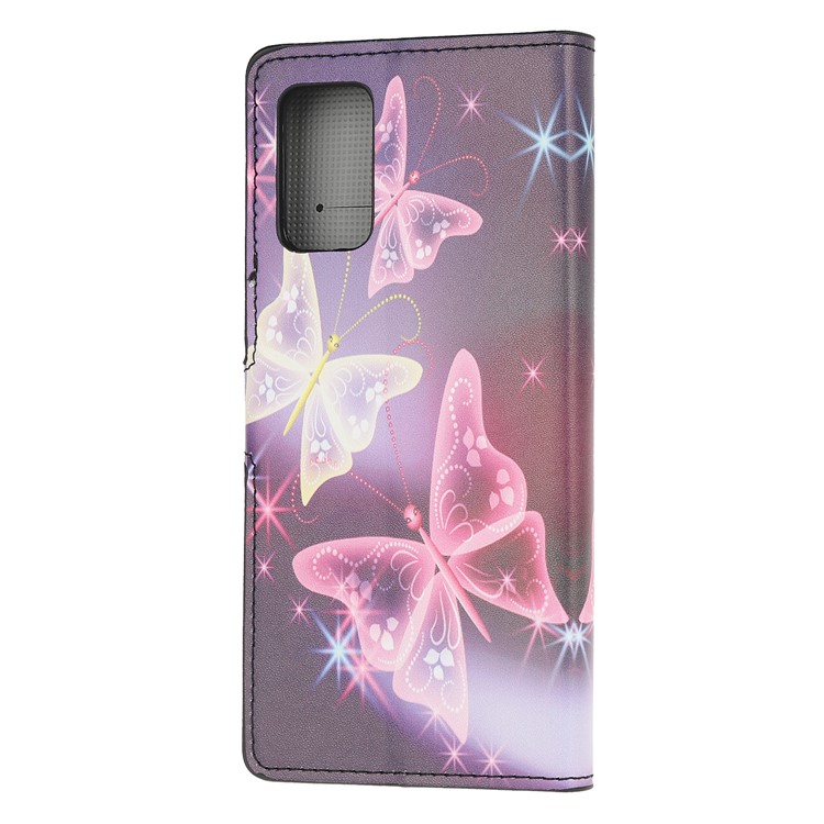 Wallet Phone Case Printing PU Leather Cover for Samsung Galaxy S20 - Shiny Butterfly-3