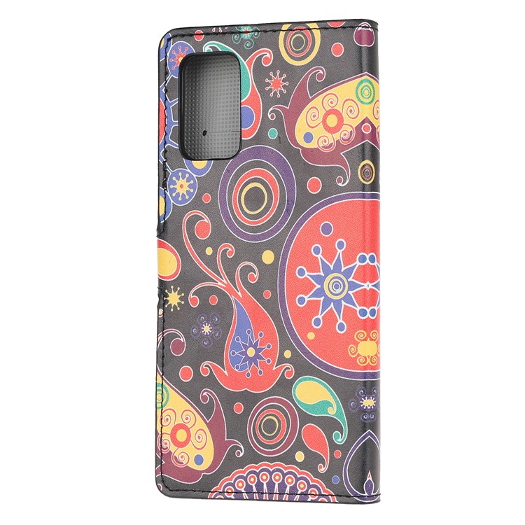 Wallet Phone Case Printing PU Leather Cover for Samsung Galaxy S20 - Paisley Flower-3