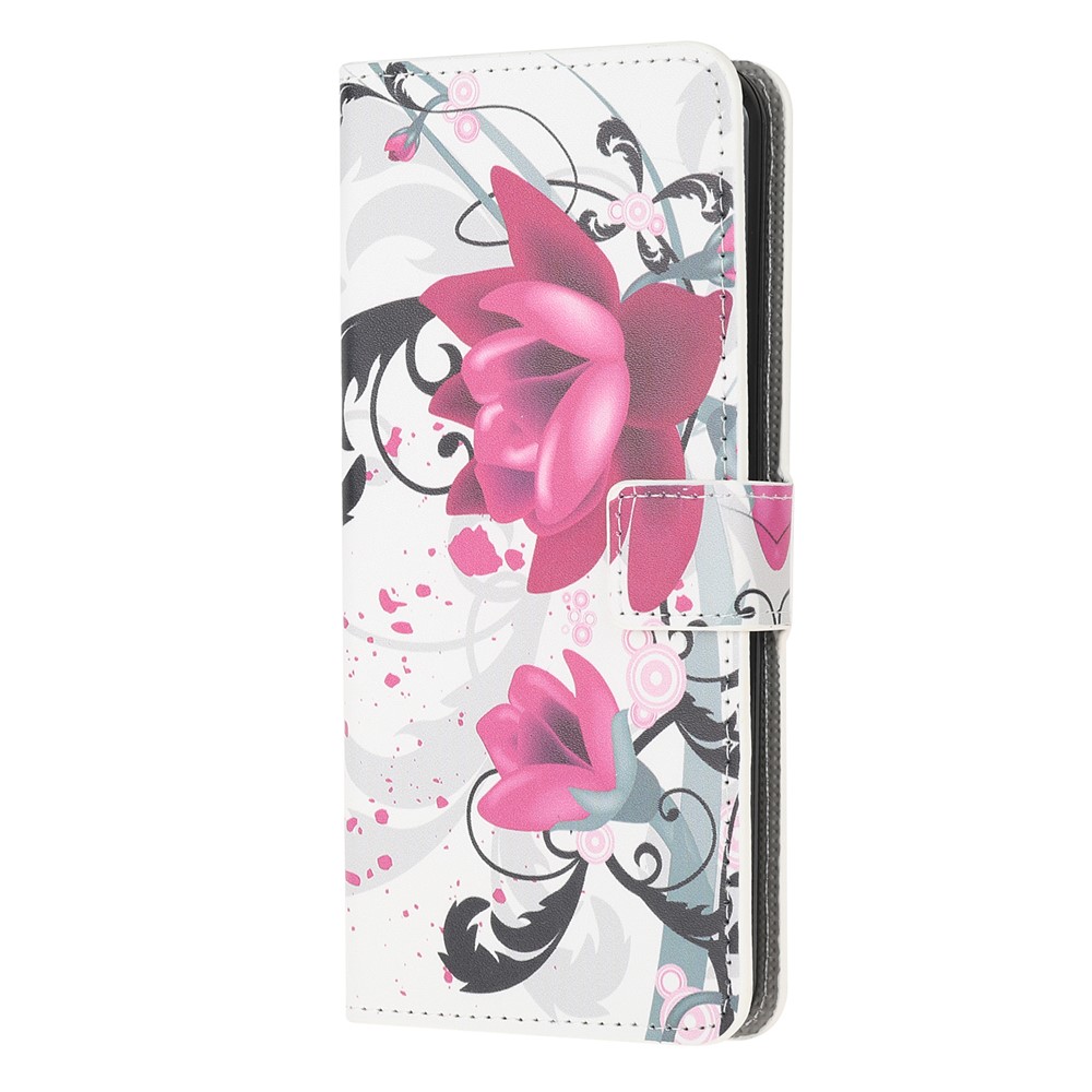 Wallet Phone Case Printing PU Leather Cover for Samsung Galaxy S20 4G/S20 5G - Pretty Flower-2