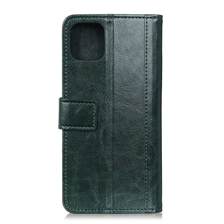 Rivet Decor Crazy Horse Leather Wallet Phone Shell for Samsung Galaxy S20 Ultra - Green-2