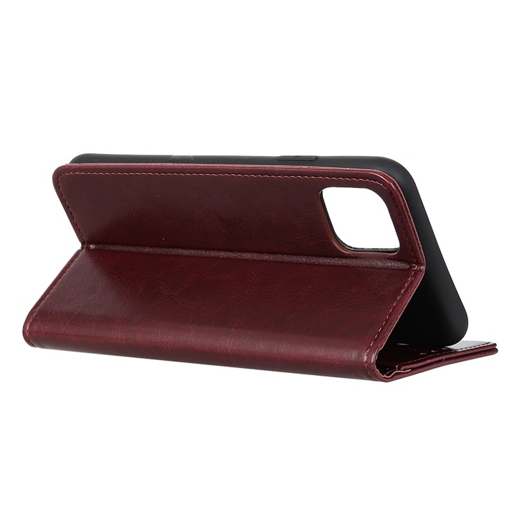 Crazy Horse Leather Wallet Cover Case for Samsung Galaxy S20 Ultra - Brown-3