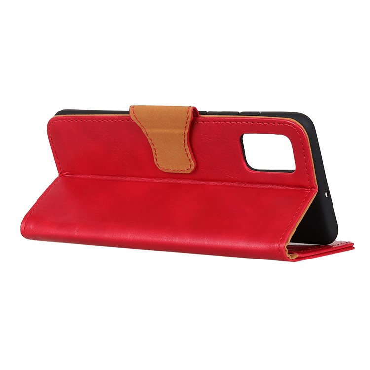 Crazy Horse Texture Leather Wallet Phone Stand Cover for Samsung Galaxy S20 Ultra - Red-3