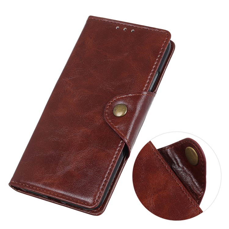 PU Leather Wallet Stand Phone Case for Samsung Galaxy S11e 6.4 inch - Brown-5