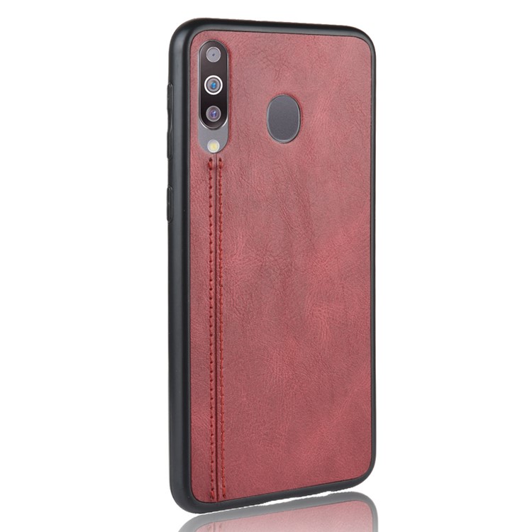Cuir Enduit PC + TPU Combo Pour Samsung Galaxy M30 / A40s - Rouge-5