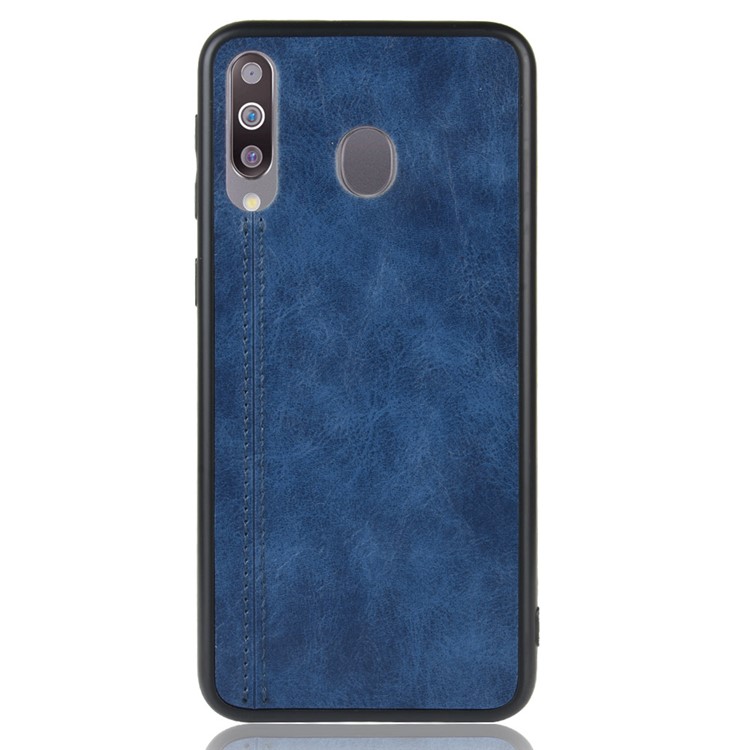 Recubierto Caja Combinada De La PC + TPU De Cuero Para La Galaxia M30 / A40s - Azul-3
