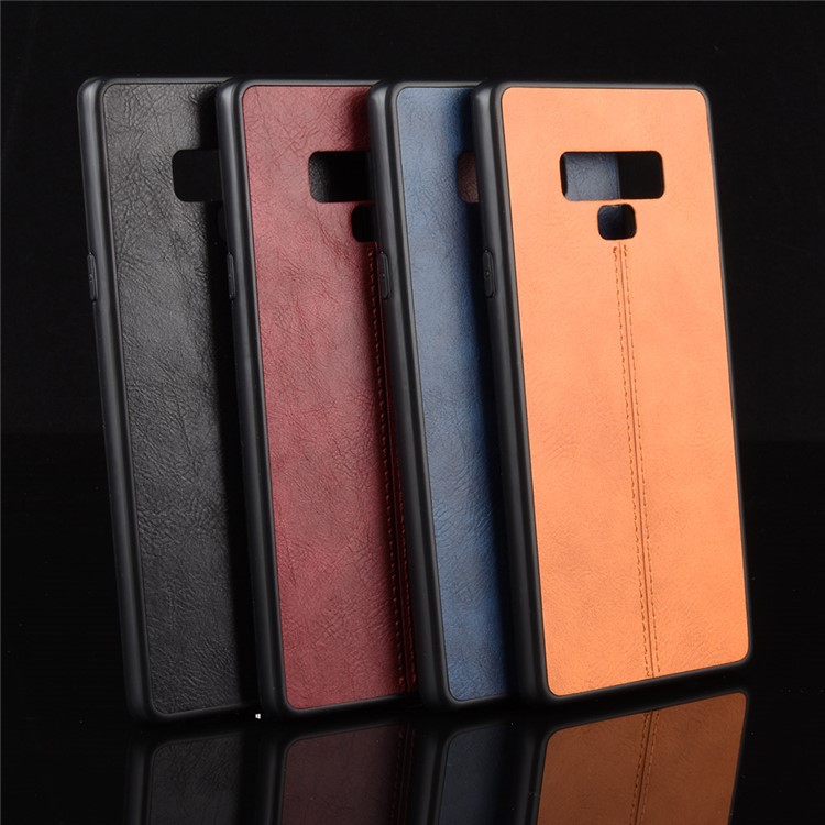 Leather Coated PC + TPU Hybrid Case Cover for Samsung Galaxy Note9 SM-N960 - Black-8
