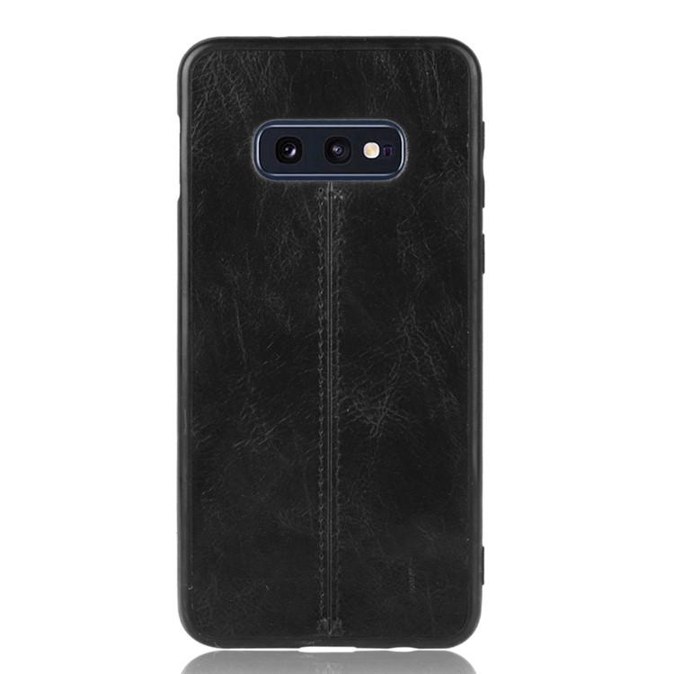 Leather Coated PC + TPU Hybrid Phone Case for Samsung Galaxy S10e - Black-3