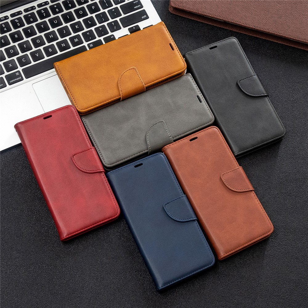 PU Leather Wallet Stand Shell Case for Samsung Galaxy A51 - Black-10