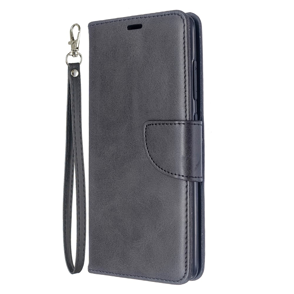 PU Leather Wallet Stand Shell Case for Samsung Galaxy A51 - Black-2