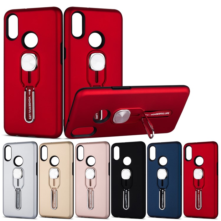 TPU + PC with Kickstand Case for Samsung Galaxy A10s - Red-6
