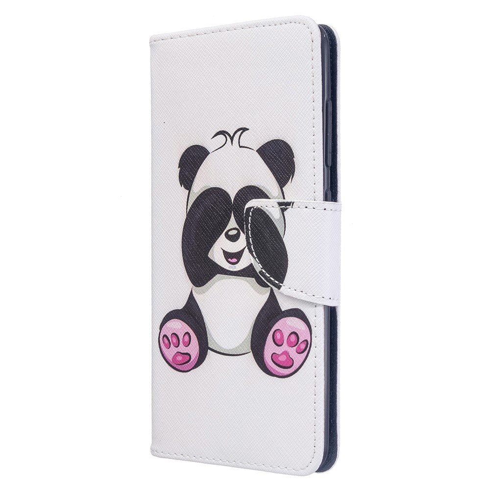 Funda de Cubierta de Cuero de Billetera de Impresión de Patrones Para Samsung Galaxy A51 - Lindo Panda-2