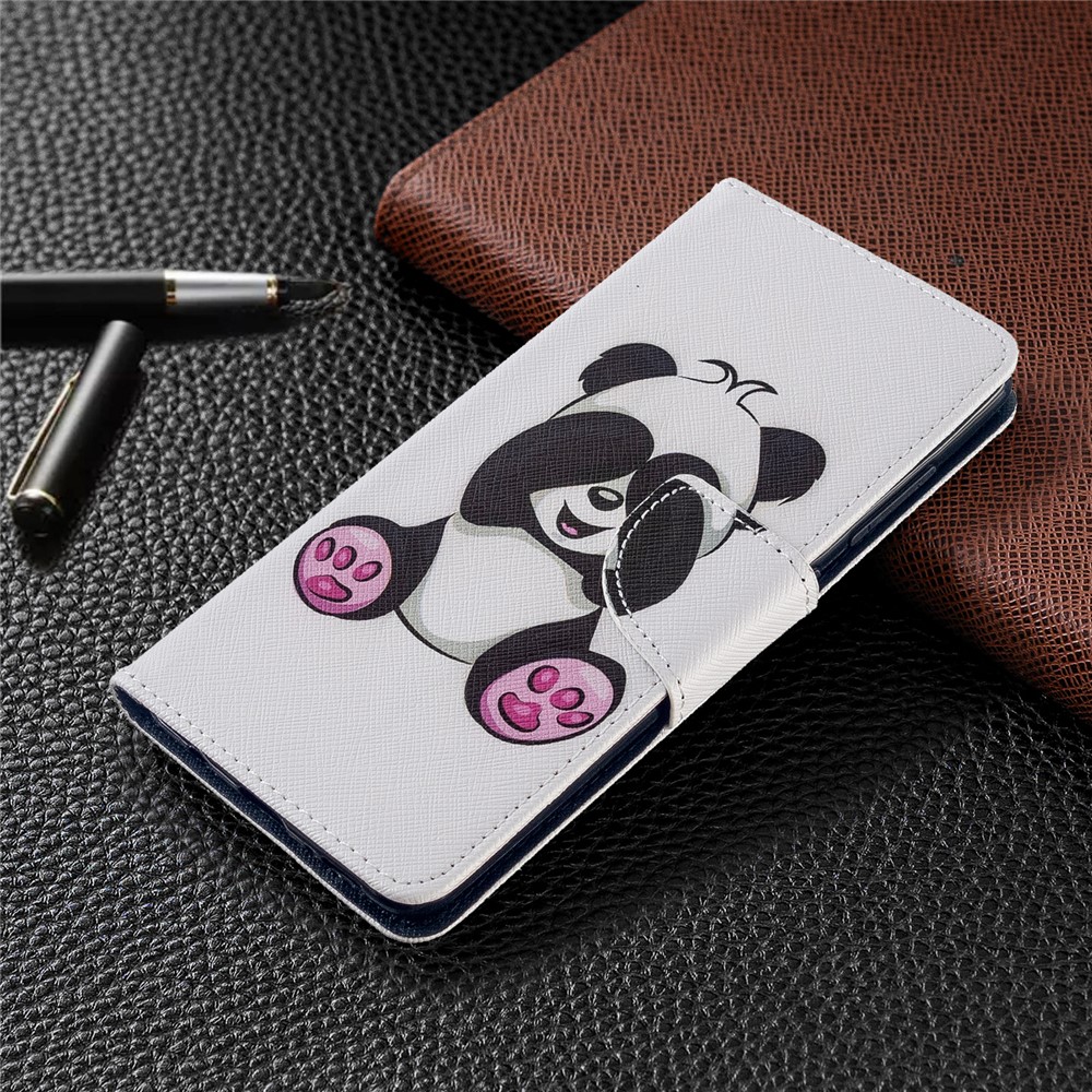 Pattern Printing Wallet Leather Flip Cover Case for Samsung Galaxy A51 - Cute Panda-7