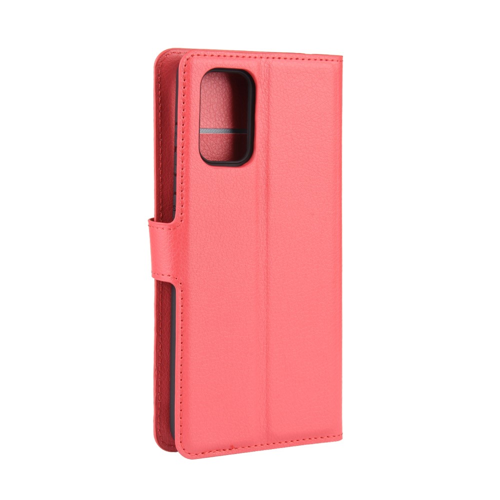 Litchi Surface Wallet Leather Stand Case for Samsung Galaxy S20 - Red-6