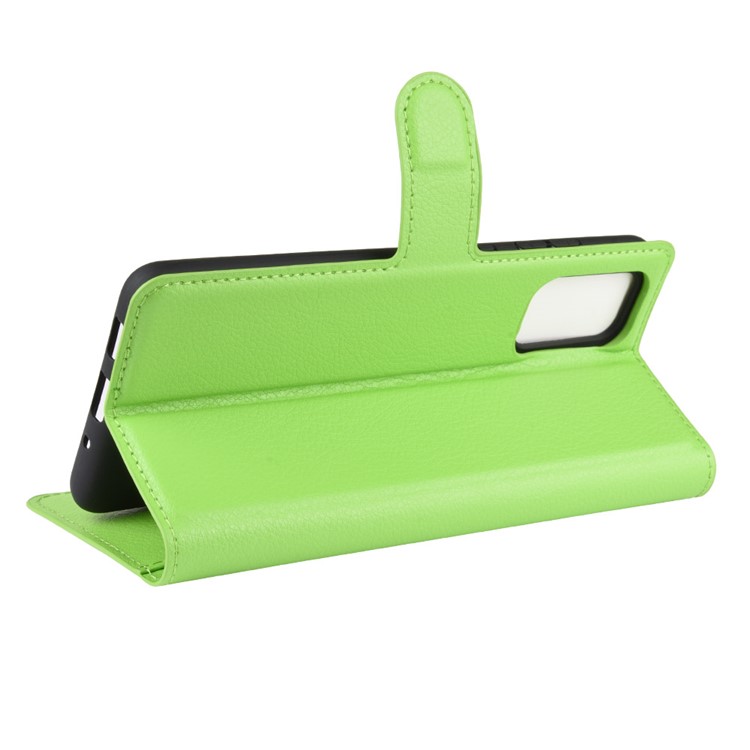 Litchi Surface Wallet Leather Stand Case for Samsung Galaxy S20 - Green-5