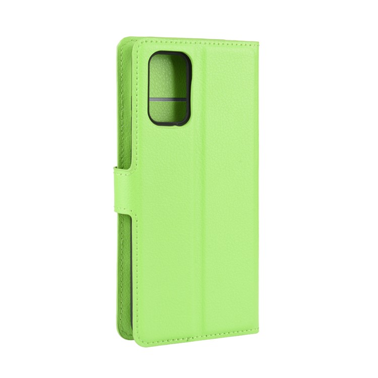 Litchi Surface Wallet Leather Stand Case for Samsung Galaxy S20 - Green-6