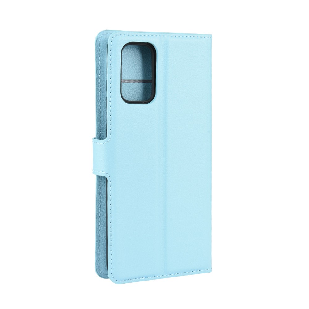 Litchi Surface Wallet Leather Stand Case for Samsung Galaxy S20 - Blue-6