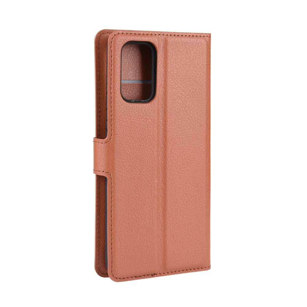 Litchi Surface Wallet Leather Stand Case for Samsung Galaxy S20 - Brown-6