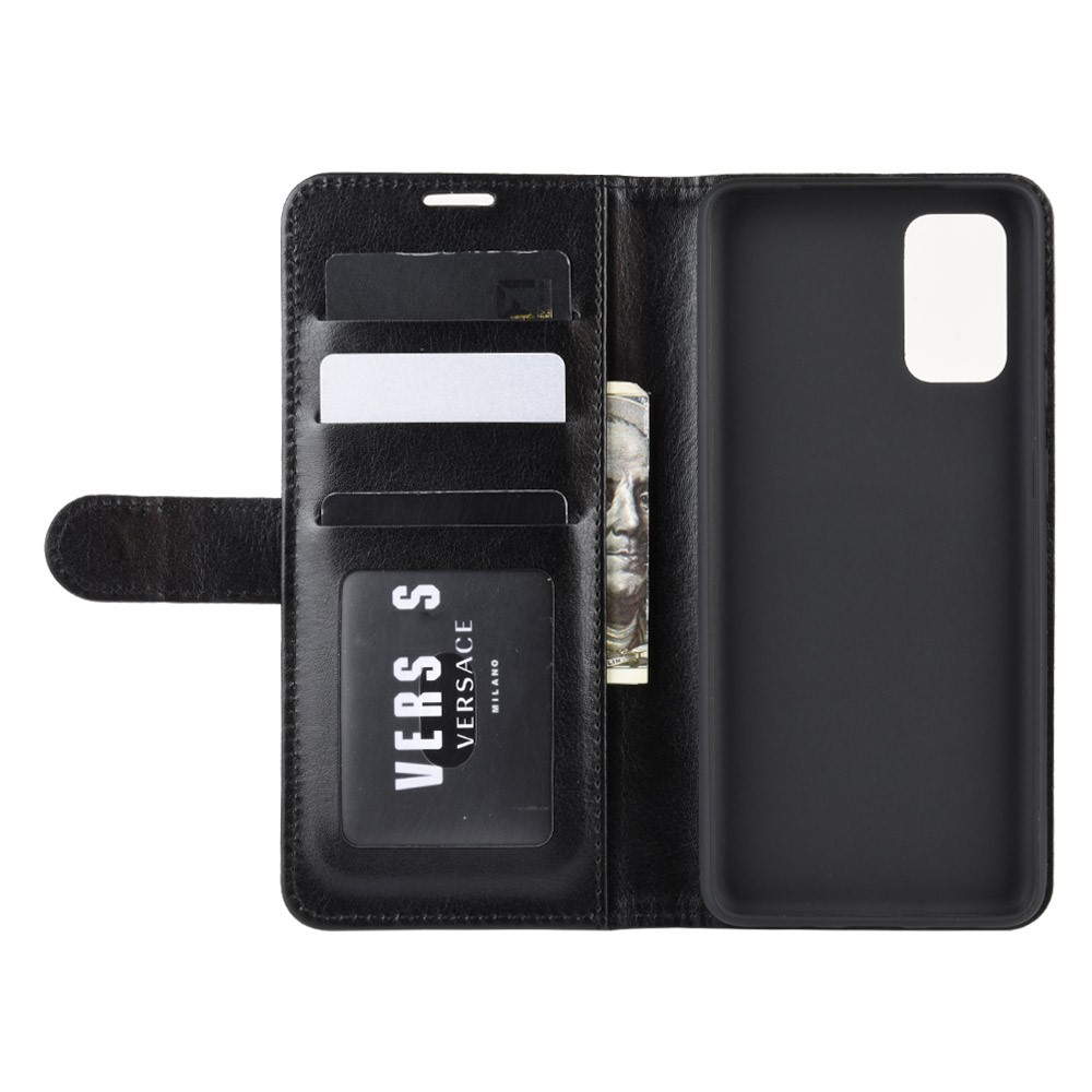 Fou Support De Porte-monnaie En Cuir De Cheval Téléphone Cas Pour Samsung Galaxy S11e - Noir-4